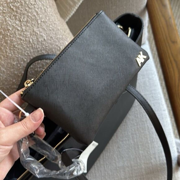 Anne Klein Structured Work Tote and Flap Pouch Bundle Black - Picture 14 of 16